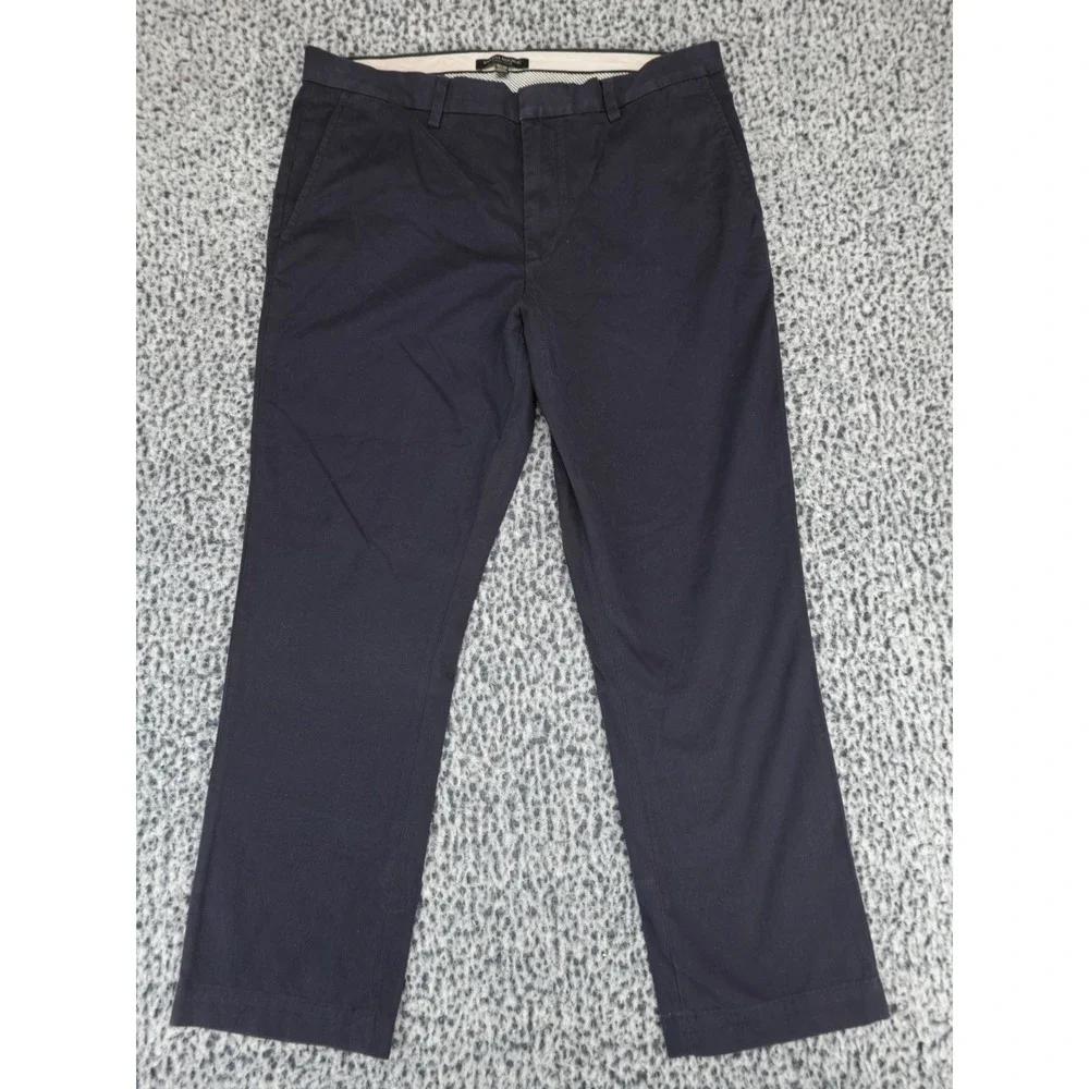 Banana Republic Mens Aiden Chino Pants 35x30‎ Navy Blue Slim Fit 100% Cotton